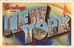 Greetings From New York Postcard