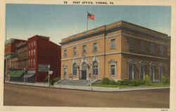 Post Office Tyrone, PA Postcard Postcard