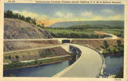 Pennsylvania Turnpike Crossing Lincoln Highway Postcard