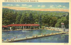 Swimming Pool , Edgewood Park Shamokin, PA Postcard Postcard