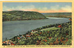 Susquehanna River And Wm. Penn Highway Harrisburg, PA Postcard Postcard