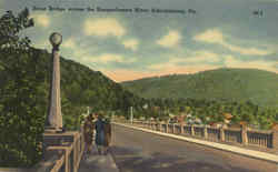 River Bridge Across The Susquehanna River Postcard