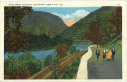 View From Highway Delaware Water Gap, PA Postcard Postcard