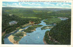 View Of Delaware River From Winona Cliff Delaware Water Gap, PA Postcard Postcard