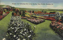 Pergola And Reflecting Pool Of The Hershey Rose Garden Pennsylvania Postcard Postcard