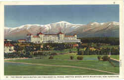 The Mount Washington And Presidential Range, Bretton Woods White Mountains, NH Postcard Postcard