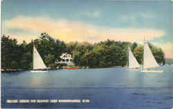 Sailing Among The Islands Lake Winnipesaukee, NH Postcard Postcard