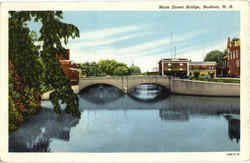 Main Street Bridge Nashua, NH Postcard Postcard