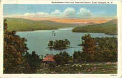 Burkehaven Cove And Emerald Island, Lake Sunapee Postcard