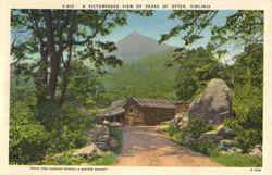 A Picturesque View Of Peaks Of Otter Virginia Postcard Postcard