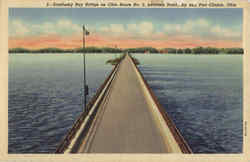 Sandusky Bay Bridge On Ohio Route No. 2 Postcard
