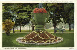 Floral Urn, Washington Park Postcard