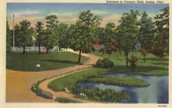 Entrance To Country Club Postcard