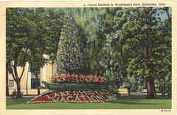 Floral Emblem In Washington Park Sandusky, OH Postcard Postcard