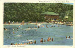 Bathing Beach Scene At Lake Hope State Park Postcard
