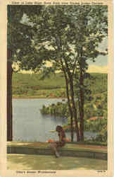 View At Lake Hope State Park From Dining Lodge Terrace Ohio Postcard Postcard