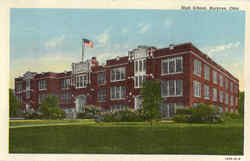 High School Bucyrus, OH Postcard Postcard