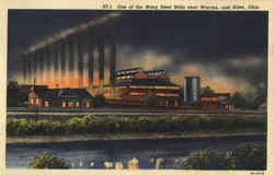 One Of The Many Steel Mills Near Warren and Niles Ohio Postcard Postcard