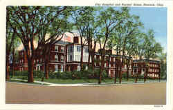 City Hospital And Nurses Home Newark, OH Postcard Postcard