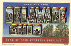 Greetings From Delaware Postcard