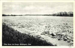 Ohio River Ice Gorge Middleport, OH Postcard Postcard