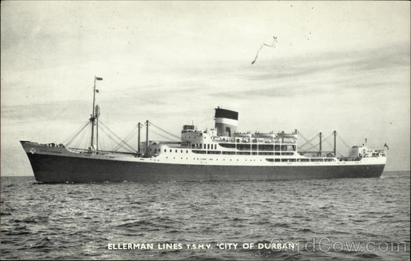 T.S.M.V. City of Durban - Ellerman Lines Boats, Ships