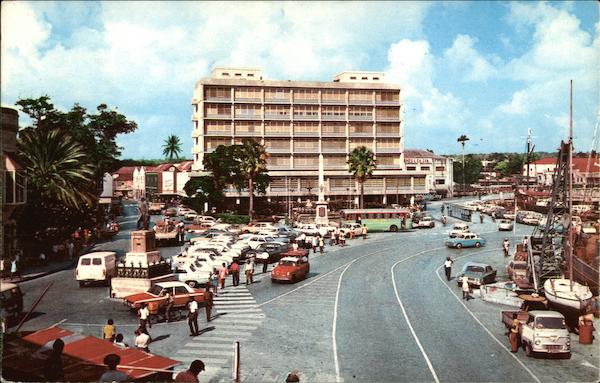 View of Main Street Bridgetown Barbados Caribbean Islands