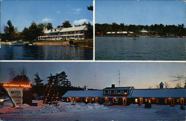 Christmas Island Motel Wooden Boat Laconia New Hampshire Postcard 20-1964 | eBay