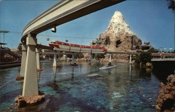 Disneyland monorail train Anaheim California