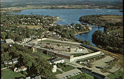 Aerial View of Maine State Prison with Georges River and Harbor Postcard