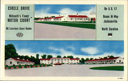 Circle Drive Motor Court Postcard