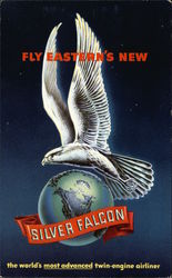 Fly Eastern's New Silver Falcon - The World's Most Advanced Twin-Engine Airliner. Airline Advertising Postcard Postcard