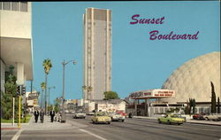 Sunset Boulevard Hollywood, CA Postcard Postcard