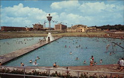 Old River Recreation Park - Swimming Pool Postcard