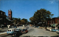 Looking North on Main Street Postcard