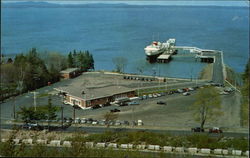 Bar Harbor Terminal with Yarmouth-Bar Harbor Ferry "Bluenose" in Dock Maine Postcard Postcard Postcard