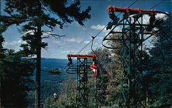 Aerial Chairlift, Mt. Sunapee State Park Newbury, NH Postcard Postcard Postcard