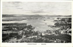 Aerial View Looking North Greenville, ME Postcard Postcard Postcard