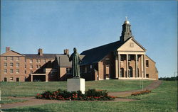 Merrimack College - Christ the Teacher, Chapel and Statue Postcard