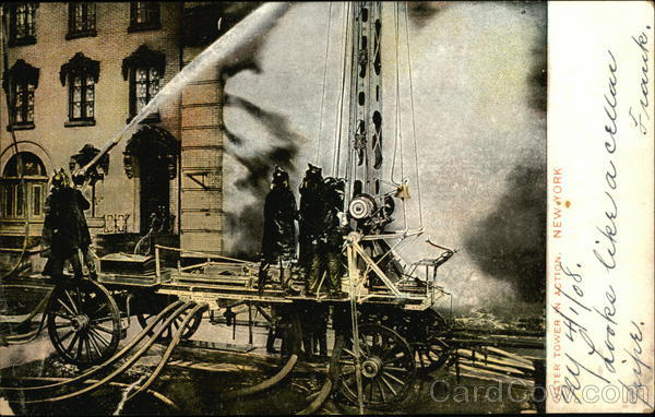 Water tower in action New York City