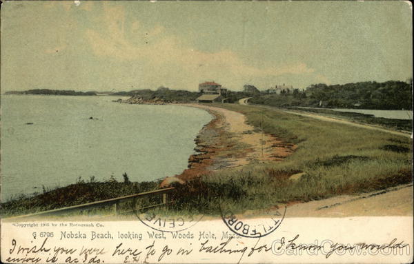 Nobska Beach Looking West Woods Hole Massachusetts