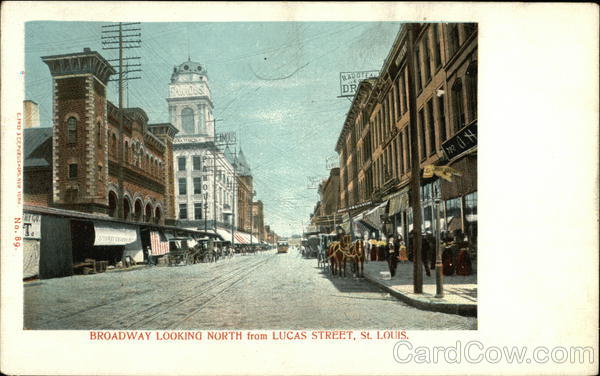 Broadway, Looking North from Lucas Street St. Louis Missouri