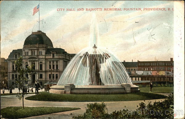 City Hall and Bajnotti Fountain Providence Rhode Island