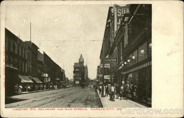 Junction 9th, Delaware and Main Streets Kansas City Missouri