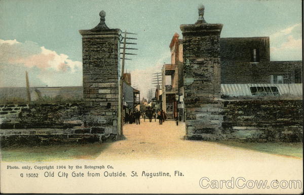 Old City Gate from Outside St. Augustine Florida