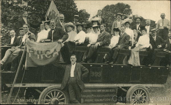 PHCA Seeing Phila. - Tourists on Bus Philadelphia Pennsylvania