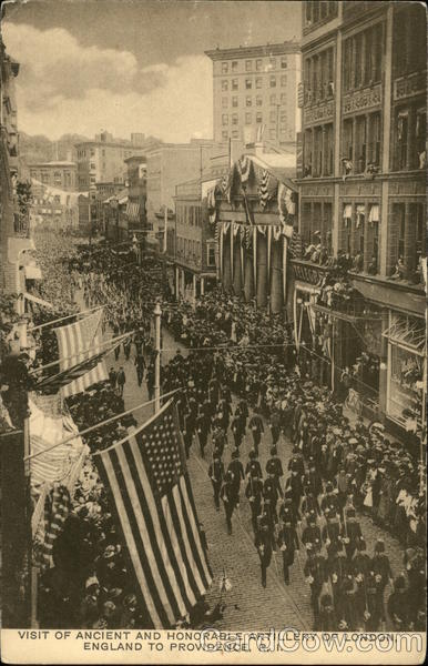 Visit of Ancient and Honorable Artillery of London, England to Providence, R.I. Rhode Island