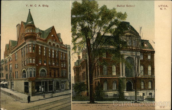 Y.M.C.A. Building and Balliol School Utica New York