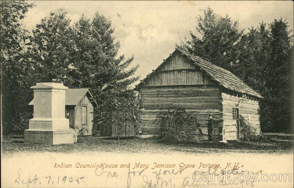 Indian Council House and Mary Jemison Grave Portage New York