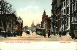 Main Street, South from City Hall Postcard